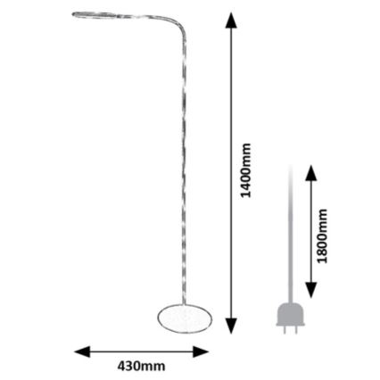 Rabalux - LED reguliuojama lietimui jautri pastatoma lempa LED/10W/230V 3000-6000K pilka