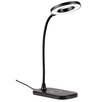 Rabalux - LED reguliuojama jutiklinė stalinė lempa su belaidžiu įkrovimu LED/5W/5V 2700-6000K juoda