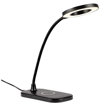 Rabalux - LED reguliuojama jutiklinė stalinė lempa su belaidžiu įkrovimu LED/5W/5V 2700-6000K juoda