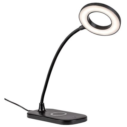 Rabalux - LED reguliuojama jutiklinė stalinė lempa su belaidžiu įkrovimu LED/5W/5V 2700-6000K juoda