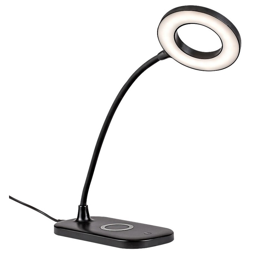 Rabalux - LED reguliuojama jutiklinė stalinė lempa su belaidžiu įkrovimu LED/5W/5V 2700-6000K juoda
