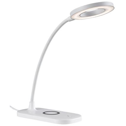 Rabalux - LED reguliuojama jutiklinė stalinė lempa su belaidžiu įkrovimu LED/5W/5V 2700-6000K balta