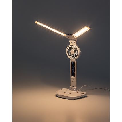 Rabalux - dimeriuojama LED stalinė lempa su ventiliatoriumi LED/7W/5V 3000/4000/6500K
