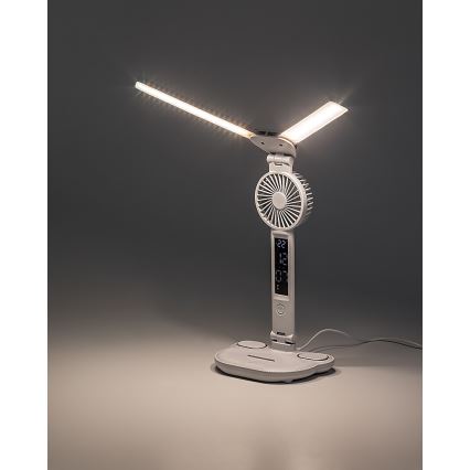 Rabalux - dimeriuojama LED stalinė lempa su ventiliatoriumi LED/7W/5V 3000/4000/6500K