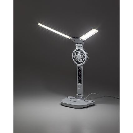 Rabalux - dimeriuojama LED stalinė lempa su ventiliatoriumi LED/7W/5V 3000/4000/6500K