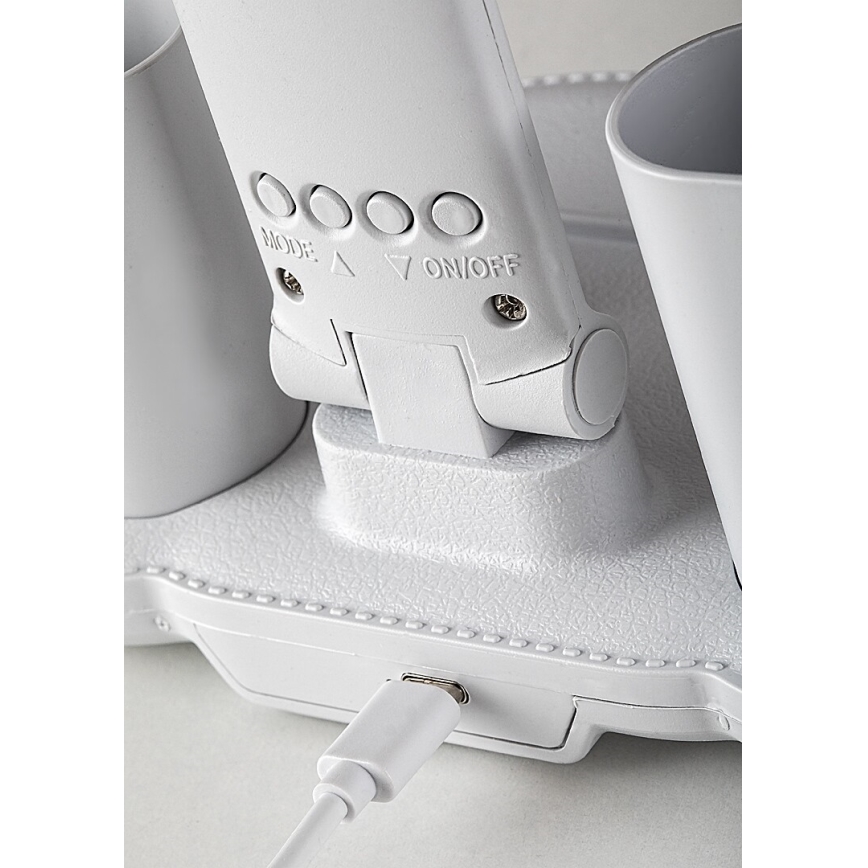 Rabalux - dimeriuojama LED stalinė lempa su ventiliatoriumi LED/7W/5V 3000/4000/6500K