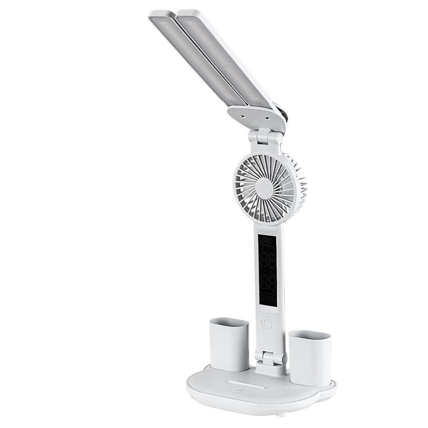 Rabalux - dimeriuojama LED stalinė lempa su ventiliatoriumi LED/7W/5V 3000/4000/6500K