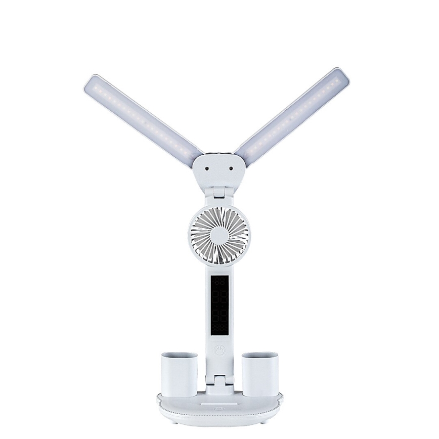 Rabalux - dimeriuojama LED stalinė lempa su ventiliatoriumi LED/7W/5V 3000/4000/6500K