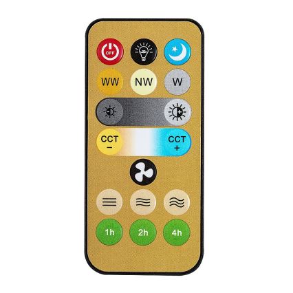 Rabalux - LED grindinė lempa su reguliuojamu ryškumu ir ventiliatoriumi 1xE27/16W/230V 3000-6500K + nuotolinis valdymas