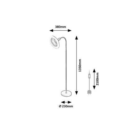 Rabalux - LED grindinė lempa su reguliuojamu ryškumu ir ventiliatoriumi 1xE27/16W/230V 3000-6500K + nuotolinis valdymas