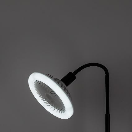 Rabalux - reguliuojamo ryškumo LED grindinė lempa su ventiliatoriumi, skersmuo 30 cm, 1xE27/16W/230V, 3000-6500K + nuotolinis valdymas