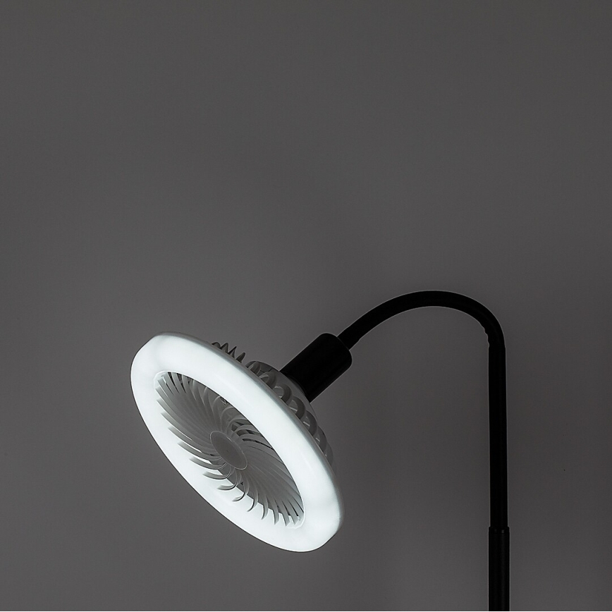 Rabalux - reguliuojamo ryškumo LED grindinė lempa su ventiliatoriumi, skersmuo 30 cm, 1xE27/16W/230V, 3000-6500K + nuotolinis valdymas