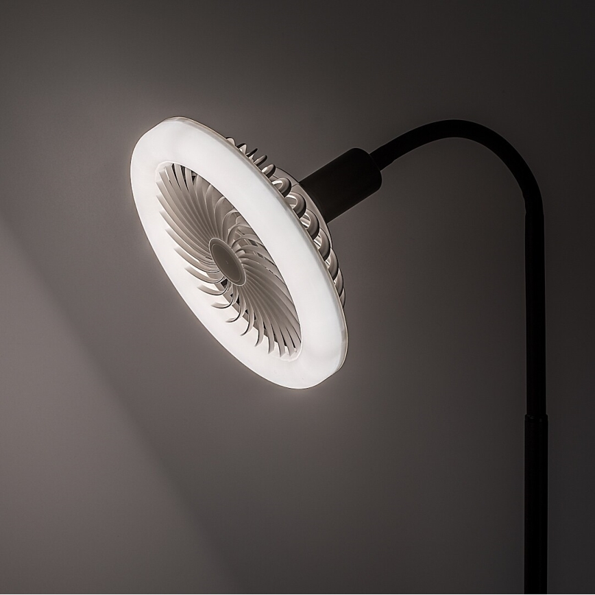 Rabalux - reguliuojamo ryškumo LED grindinė lempa su ventiliatoriumi, skersmuo 30 cm, 1xE27/16W/230V, 3000-6500K + nuotolinis valdymas