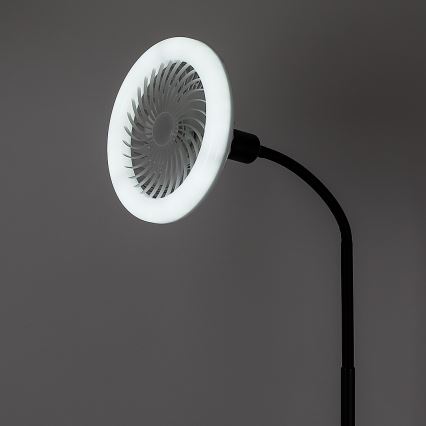 Rabalux - reguliuojamo ryškumo LED grindinė lempa su ventiliatoriumi, skersmuo 30 cm, 1xE27/16W/230V, 3000-6500K + nuotolinis valdymas