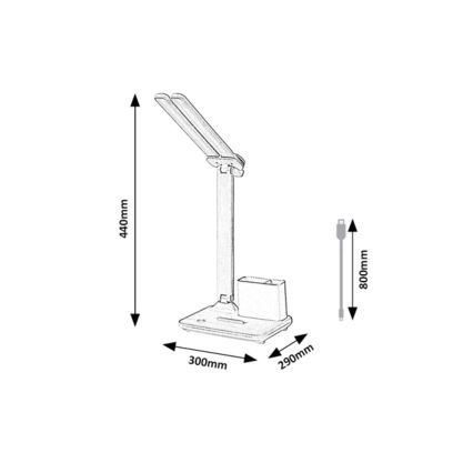 Rabalux - dimeriuojama jutiklinė LED stalinė lempa LED/5W/5V 3000/4000/6500K