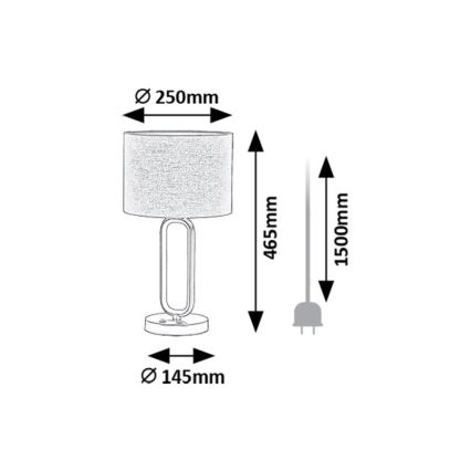 Rabalux - LED stalinis šviestuvas 1xE27/60W/230V + LED/8W