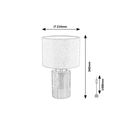 Rabalux - Stalo lempa 1xE14/40W/230V pilka