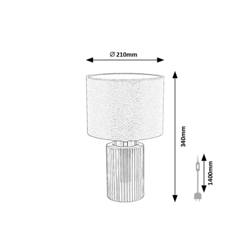 Rabalux - Stalo lempa 1xE14/40W/230V pilka