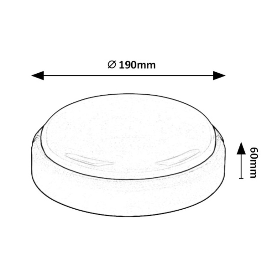 Rabalux  LED Lauko lubinis šviestuvas LED/15W/230V IP54 juodas