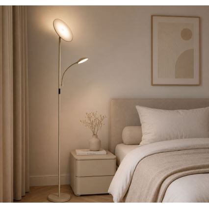 Rabalux - LED dimeriuojama grindinė lempa LED/23W/230V 3000/4200/6500 smėlio spalvos
