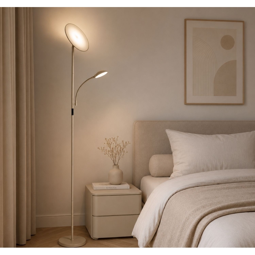 Rabalux - LED dimeriuojama grindinė lempa LED/23W/230V 3000/4200/6500 smėlio spalvos