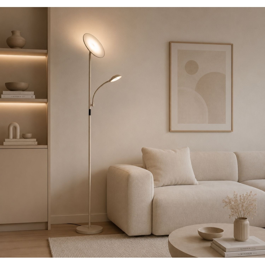 Rabalux - LED dimeriuojama grindinė lempa LED/23W/230V 3000/4200/6500 smėlio spalvos