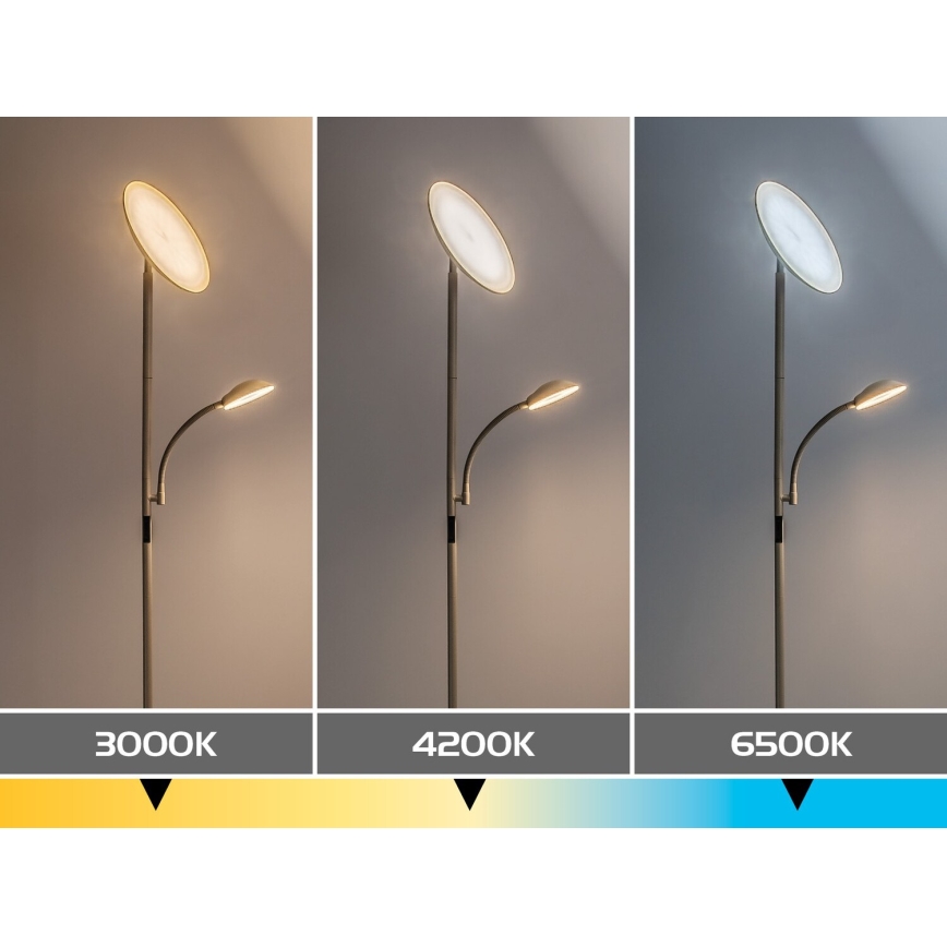 Rabalux - LED dimeriuojama grindinė lempa LED/23W/230V 3000/4200/6500 smėlio spalvos