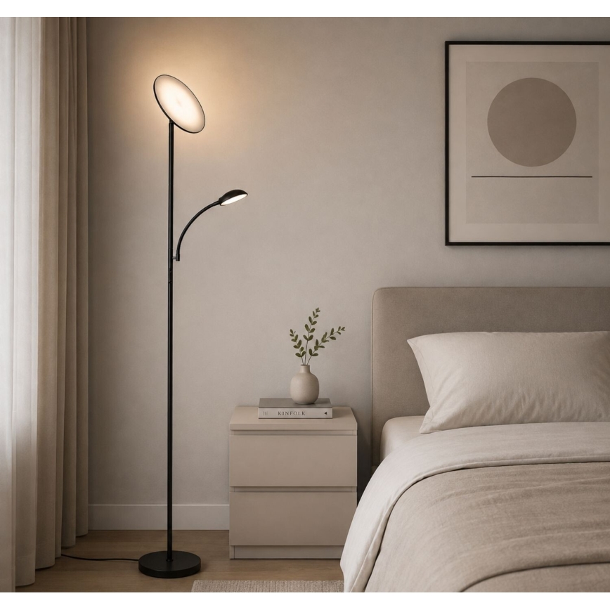 Rabalux - LED Reguliuojamas grindinis šviestuvas LED/23W/230V 3000/4200/6500 juoda