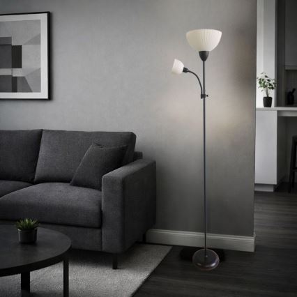 Rabalux - Grindinė lempa 1xE27/60W/230V + 1xE14/25W juoda