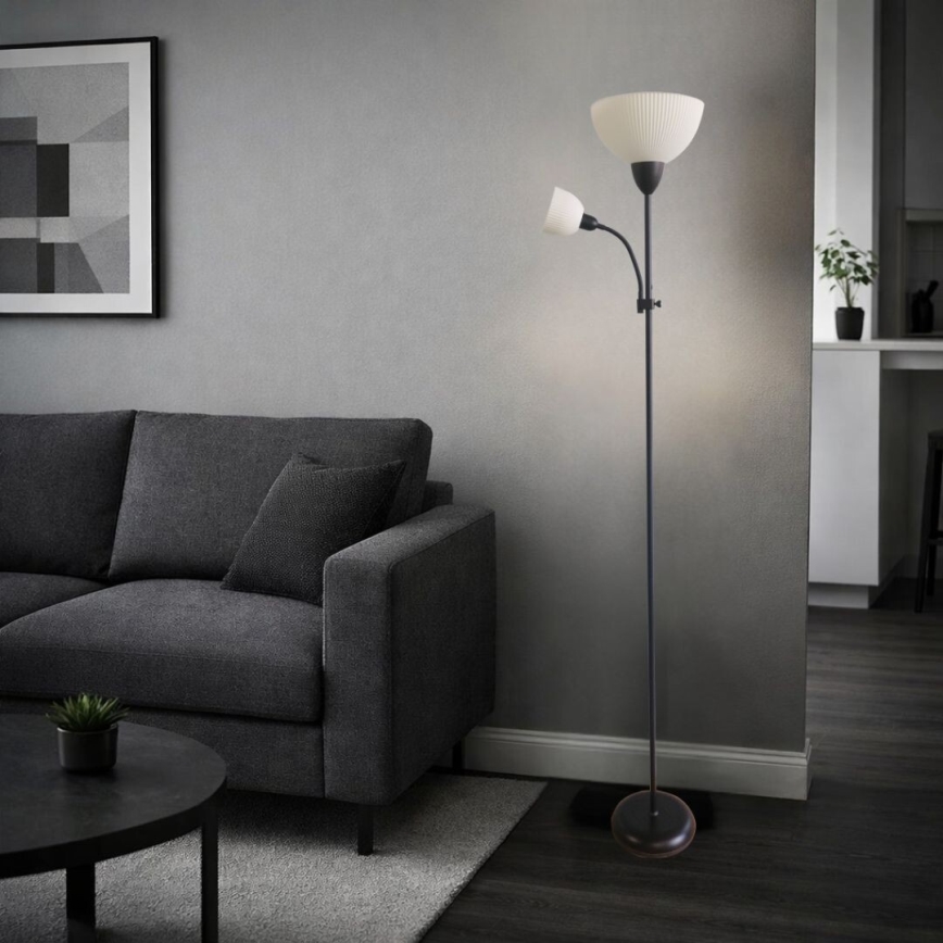 Rabalux - Grindinė lempa 1xE27/60W/230V + 1xE14/25W juoda
