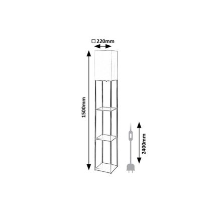 Rabalux - Stovinti lempa su lentynėlėmis 1xE27/40W/230V smėlio spalvos