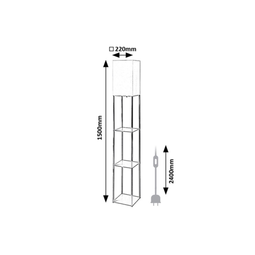 Rabalux - Stovinti lempa su lentynėlėmis 1xE27/40W/230V smėlio spalvos