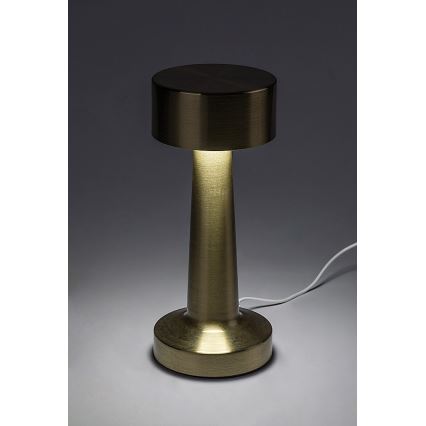 Rabalux - LED Įkraunama jutiklinė stalinė lempa LED/2,7W/5V 1200mAh 3000/4000/6000K auksas