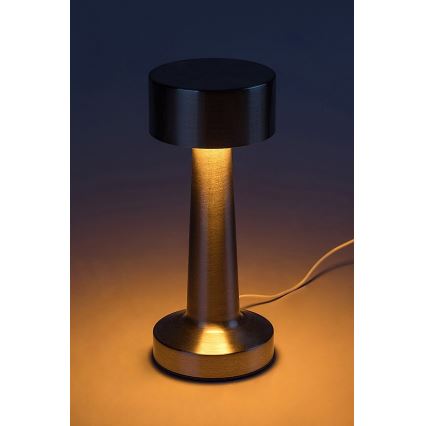 Rabalux - LED Įkraunama jutiklinė stalinė lempa LED/2,7W/5V 1200mAh 3000/4000/6000K matinis chromas