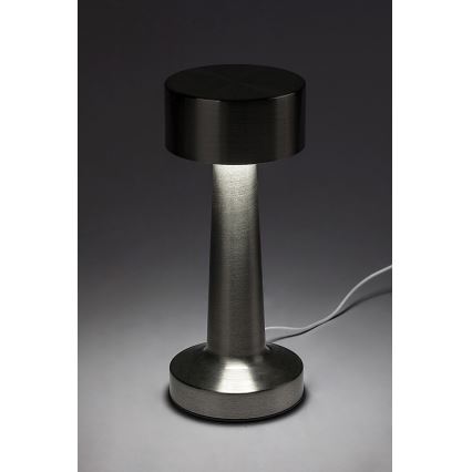 Rabalux - LED Įkraunama jutiklinė stalinė lempa LED/2,7W/5V 1200mAh 3000/4000/6000K matinis chromas