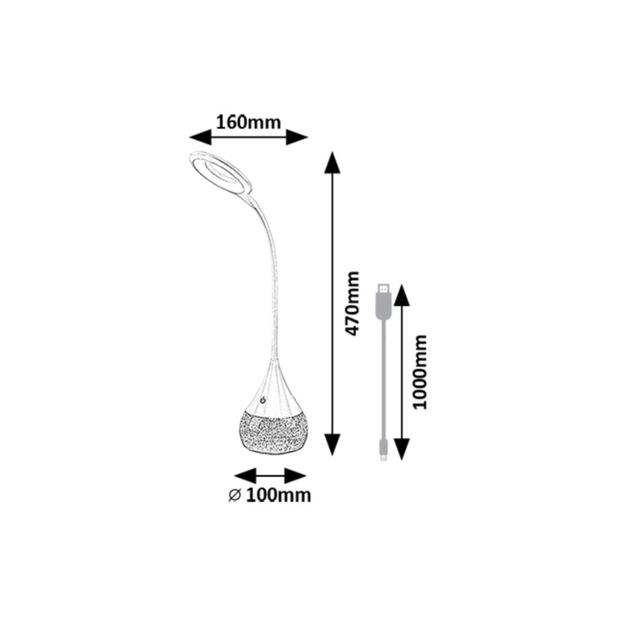 Rabalux - LED RGB Pritemdomas stalinis šviestuvas LED/4W/230V balta