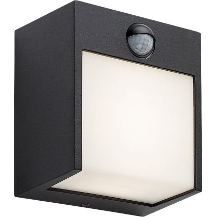 Rabalux -LED Laukos sieninis šviestuvas su jutikliu  LED/12W/230V juodas IP44