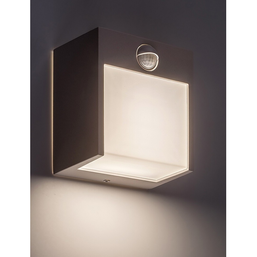 Rabalux - LED lauko sieninis šviestuvas su jutikliu LED/12W/230V baltas IP44