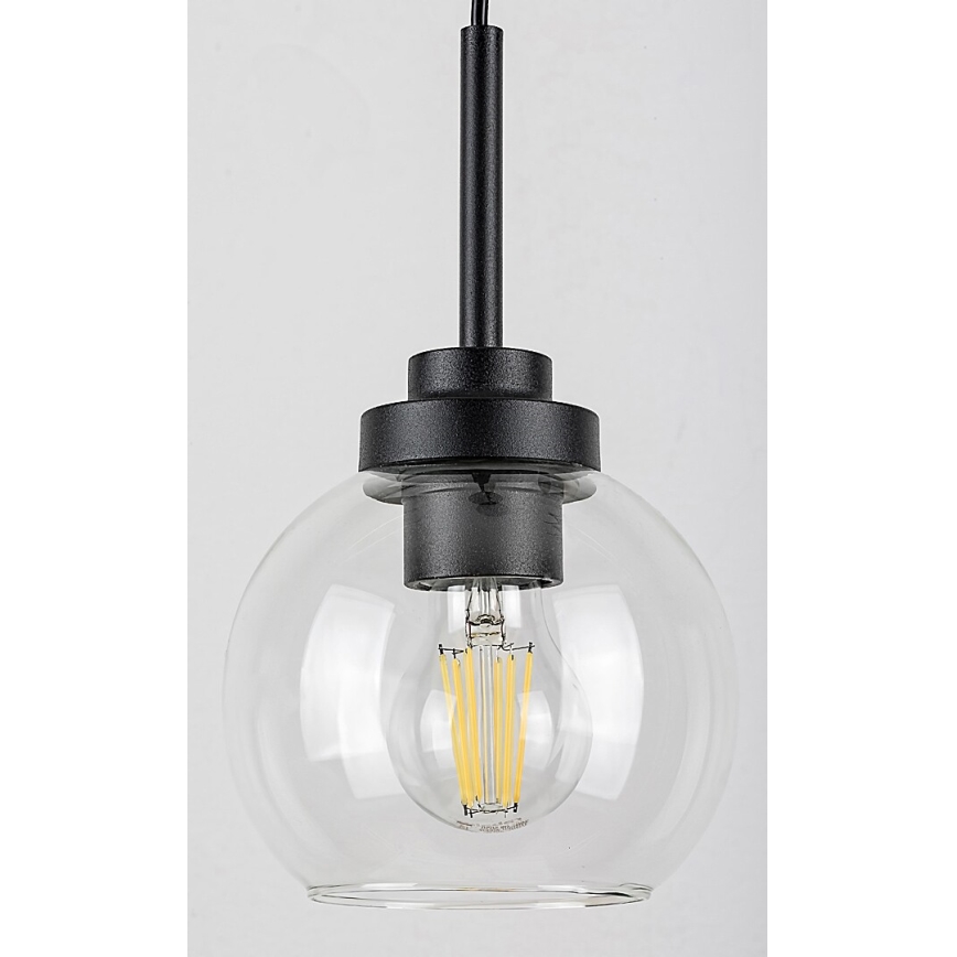 Rabalux - Vonios kambario pakabinamas šviestuvas su kabeliu 1xE27/15W/230V juodas IP44