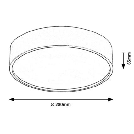 Rabalux - LED lubinis šviestuvas LED/18W/230V IP44 4000K sidabras diametras 28 cm