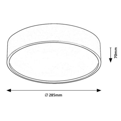 Rabalux - LED lubinis šviestuvas su jutikliu LED/19W/230V IP44 4000K skersmuo 28,5 cm juodas