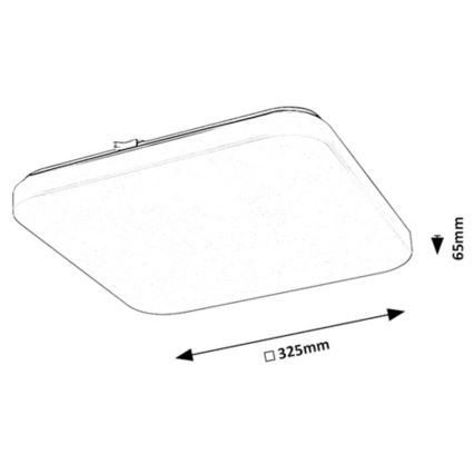 Rabalux - LED lubinis šviestuvas su jutikliu LED/20W/230V 4000K 32x32cm