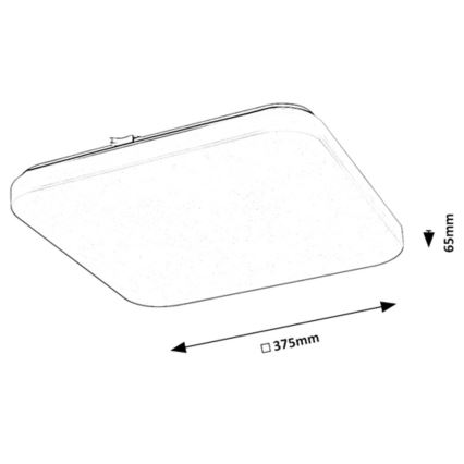 Rabalux - LED lubinis šviestuvas su jutikliu LED/24W/230V 4000K 37x37cm
