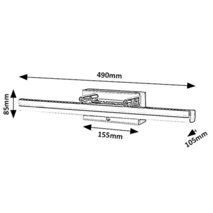 Rabalux - LED šviesos reguliavimas jutiklinė veidrodis apšvietimas LED/13W/230V IP44 3000/4000/6000K 49 cm