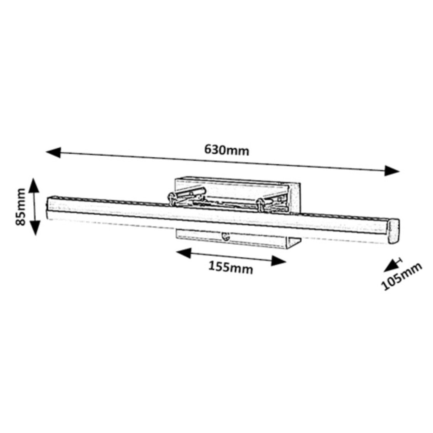 Rabalux - LED reguliuojamas veidrodžio apšvietimas su jutikliu LED/20W/230V IP44 3000/4000/6000K 63 cm