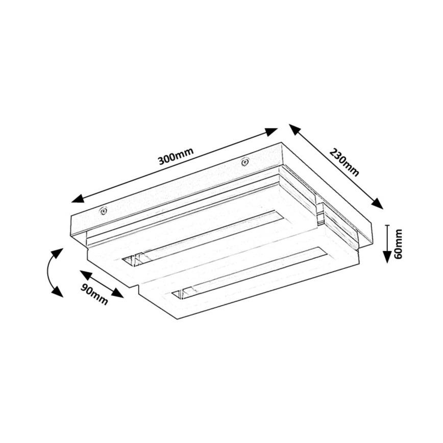 Rabalux - LED lubinis vonios šviestuvas LED/24W/230V 4000K IP44