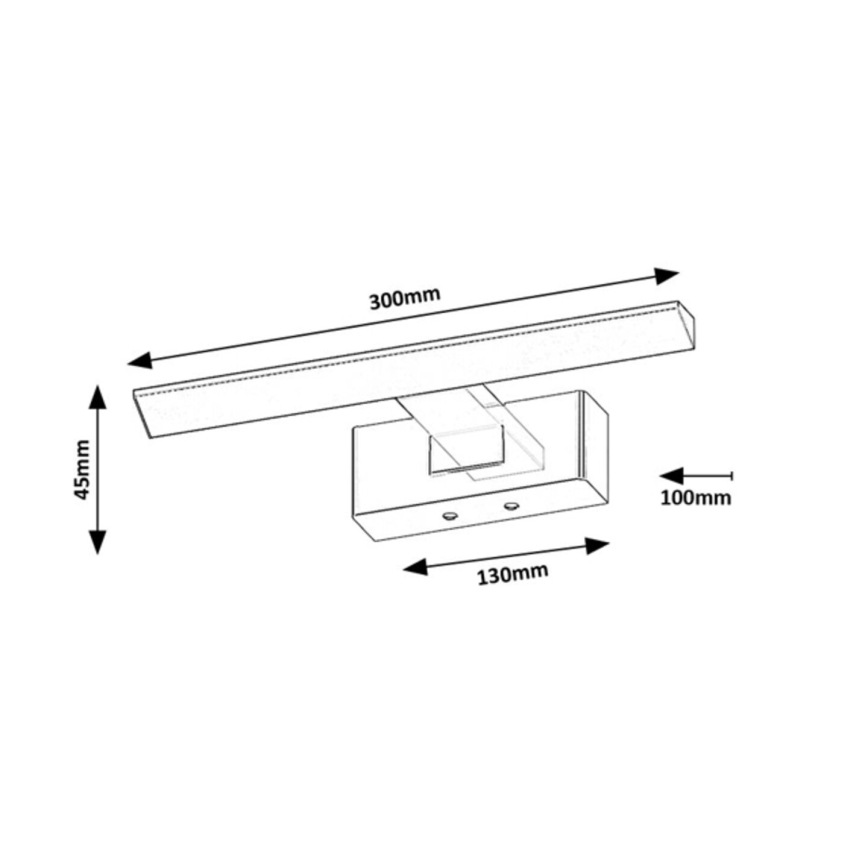 Rabalux - LED vonios veidrodžio apšvietimas LED/6W/230V IP44 30 cm juoda