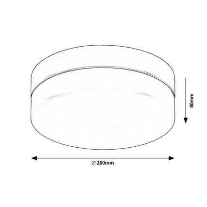 Rabalux - LED lubinis vonios šviestuvas LED/18W/230V IP44 4000K diametras 28 cm juoda