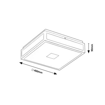 Rabalux - LED lubinis vonios šviestuvas LED/24W/230V IP44 4000K 40x40 cm balta