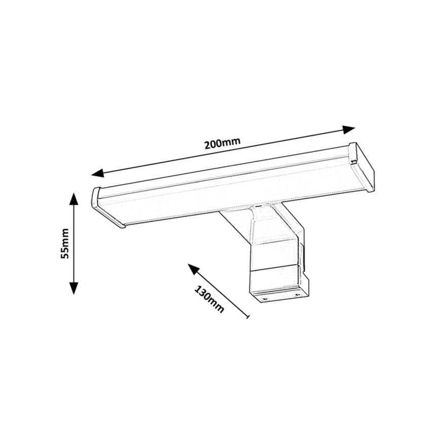 Rabalux - LED vonios veidrodžio apšvietimas LED/4W/230V IP44